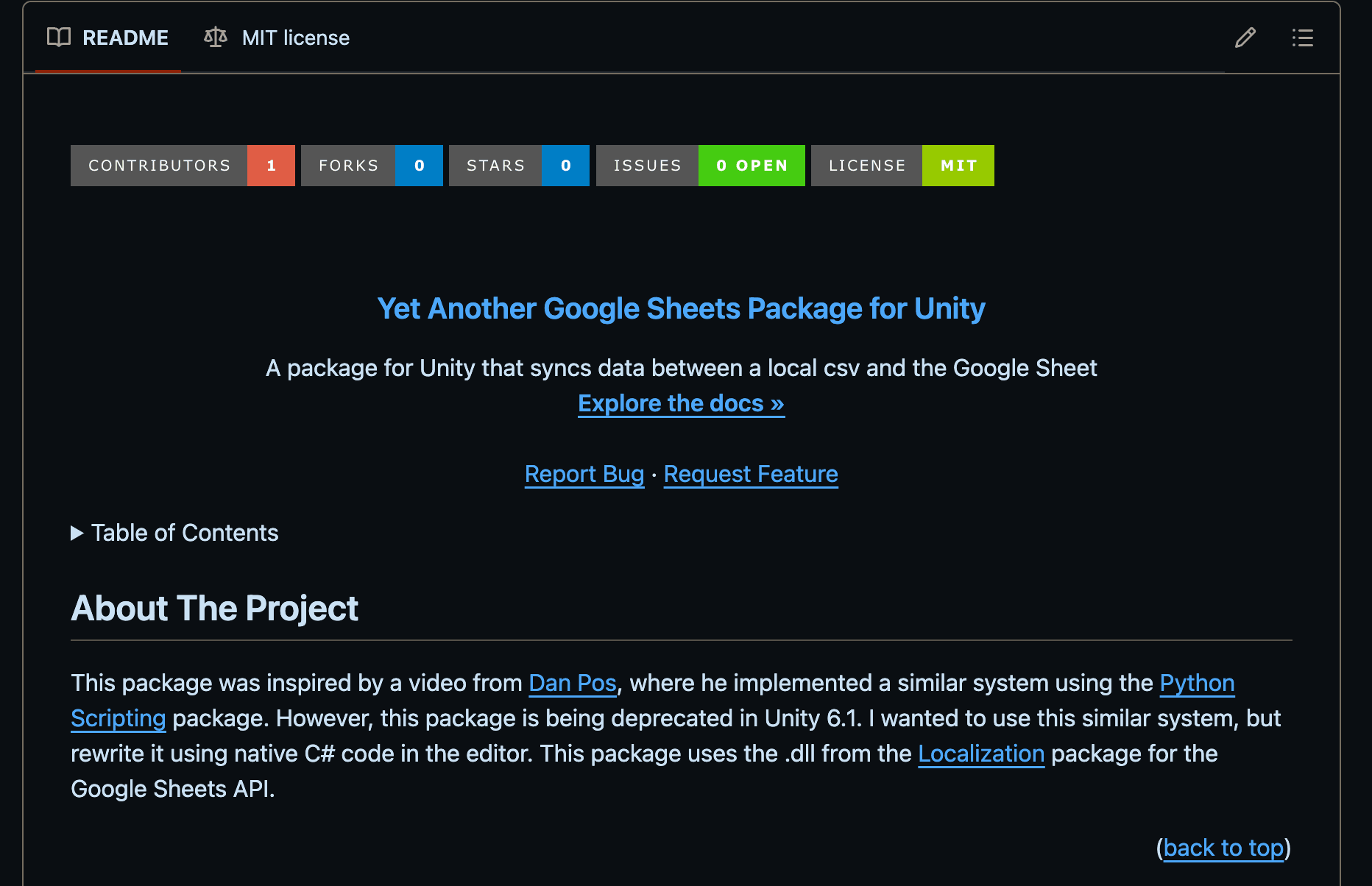 Google Sheets Package